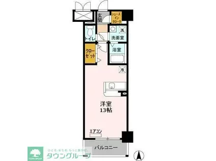 リュージュ(ワンルーム/2階)の間取り写真