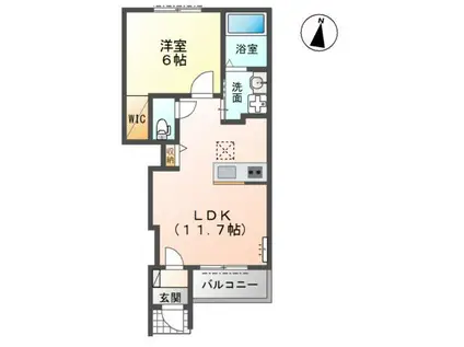 シャインズ(1LDK/1階)の間取り写真