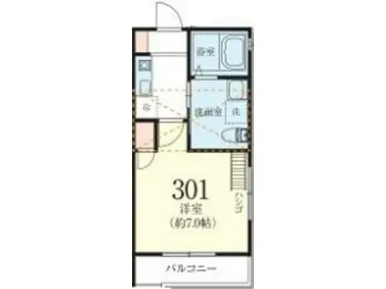 ANONTERRACE枡形(1K/3階)の間取り写真