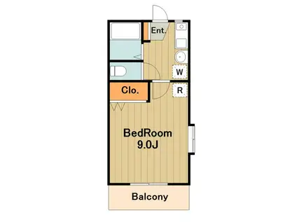 リーベボーヌング(1K/1階)の間取り写真