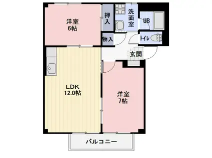 SURPLUS83(2LDK/1階)の間取り写真