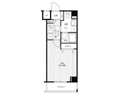 グランハイツ東中野(1K/1階)の間取り写真