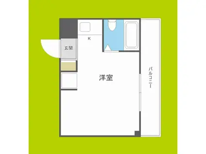 松月ビル(ワンルーム/3階)の間取り写真