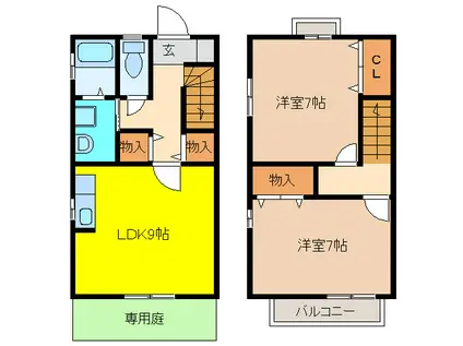 マリエート(2LDK/1階)の間取り写真