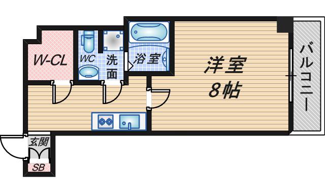 RITZ SQUARE DOMANI(1K/1階)の間取り写真