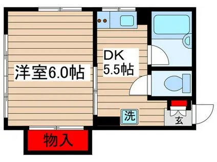 メゾン・ド藤(1DK/1階)の間取り写真