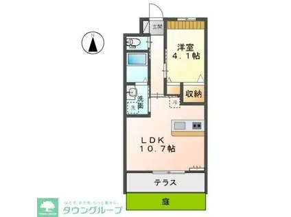 サン・ドゥーズ 湘南(1LDK/1階)の間取り写真