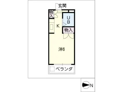 クオリシティ山手(ワンルーム/3階)の間取り写真