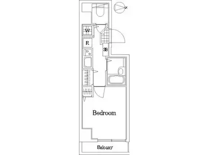 グランヴァン東中野(1K/4階)の間取り写真