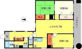 ドミール千里(3LDK/2階)の間取り写真