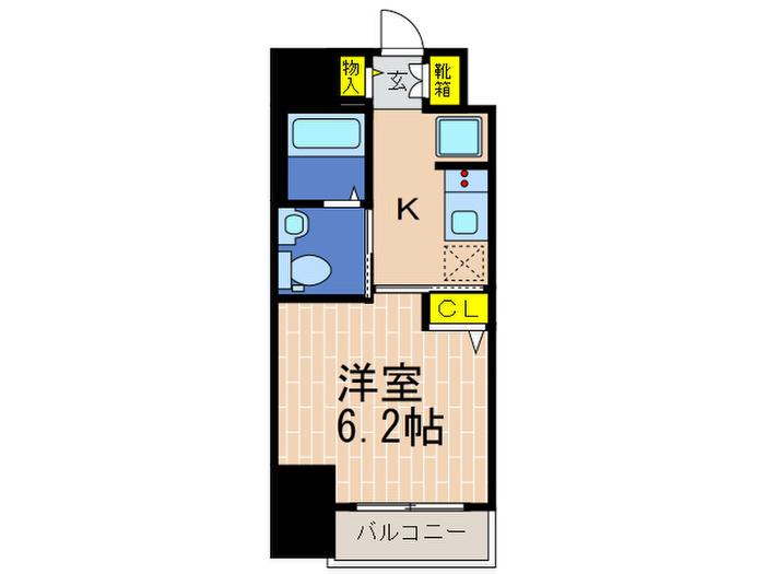 ファーストフィオーレ神戸元町(1K/10階)の間取り写真