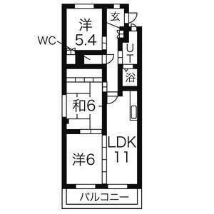 アピタシオン華(3LDK/3階)の間取り写真