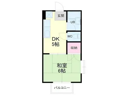 ハイツフレンズ(1DK/2階)の間取り写真