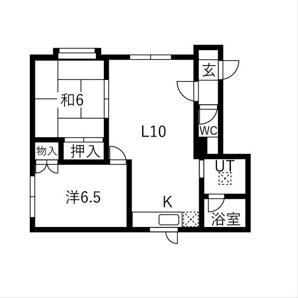 ボヌール35(2LDK/3階)の間取り写真
