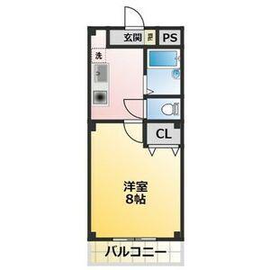 ハーネス大豊(1K/1階)の間取り写真
