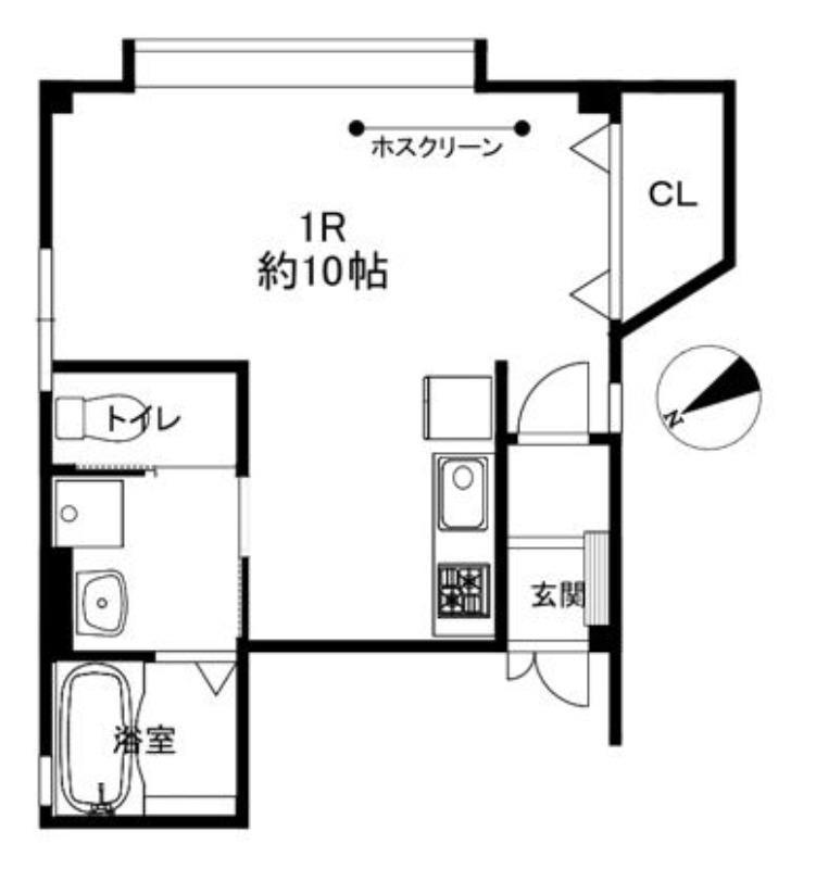 荒川ビル(ワンルーム/2階)の間取り写真