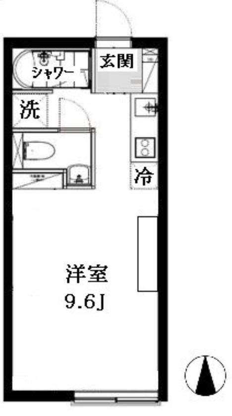ORBIT代沢(ワンルーム/2階)の間取り写真
