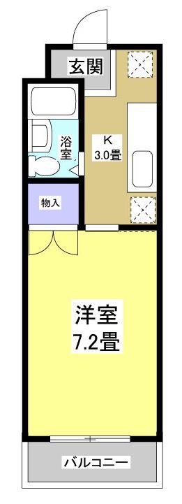 ラフォーレ半田(1K/2階)の間取り写真