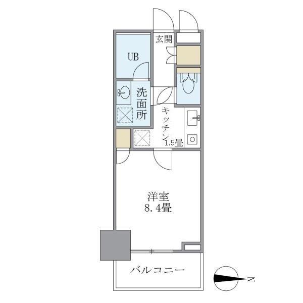 BRILLIA TOWER 品川シーサイド(1K/3階)の間取り写真