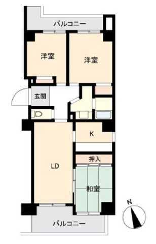 ウィルテラス南大塚(3LDK/5階)の間取り写真