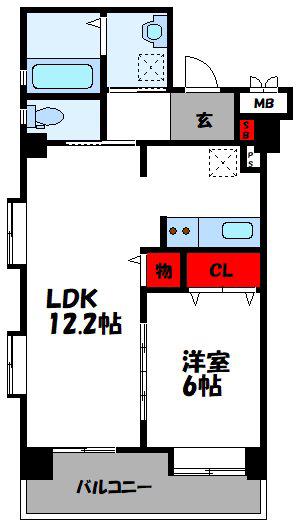 メゾンプアラニ(1LDK/3階)の間取り写真