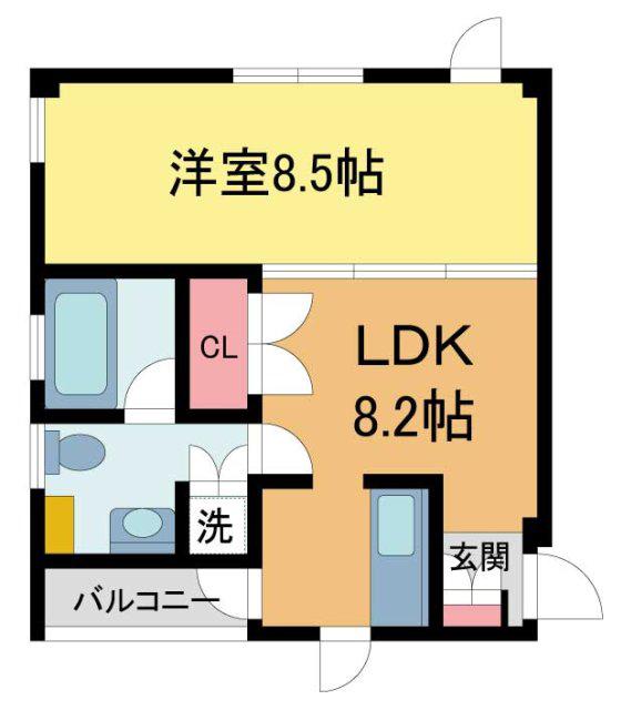 REGULUS KANON YAMATE(1LDK/4階)の間取り写真