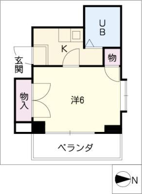 セレーブル平針(1K/4階)の間取り写真