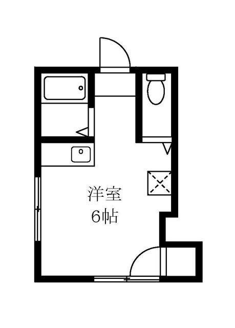 東嶺ハイツ(ワンルーム/1階)の間取り写真