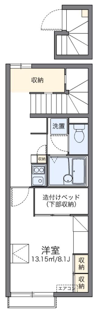 レオパレス瑞穂II(1K/2階)の間取り写真