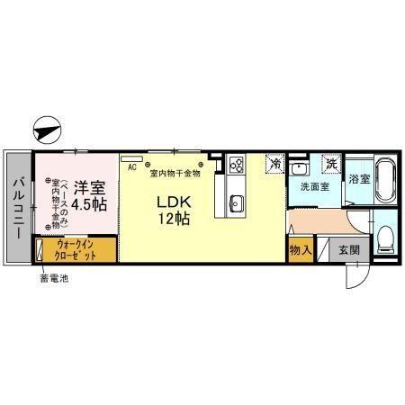 クレストガーデン(1LDK/3階)の間取り写真