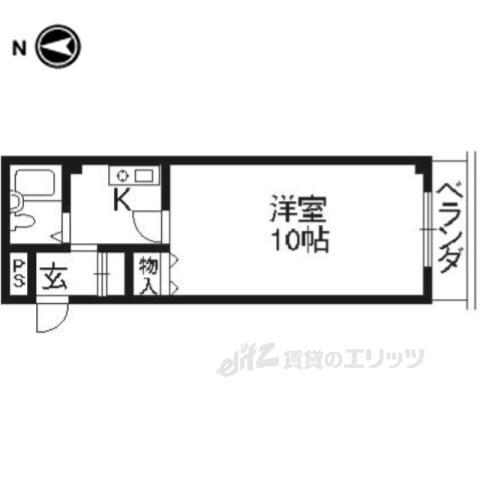 ピアフォー(1K/2階)の間取り写真