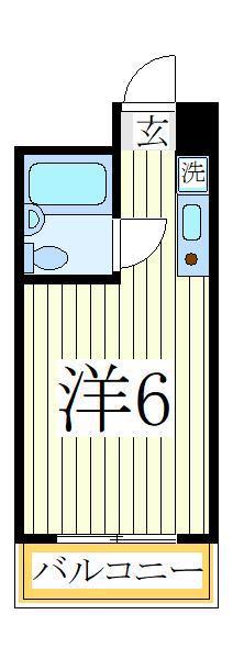 キャロット我孫子(ワンルーム/5階)の間取り写真