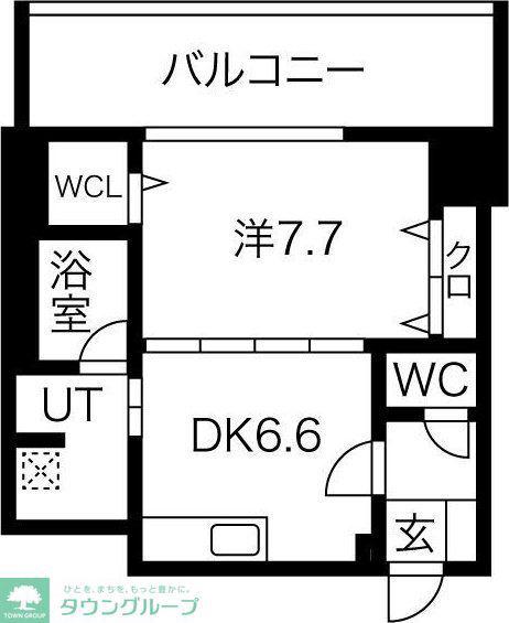 さくらHILLS NISHIKI PLATINUM RESIDENCE(1LDK/12階)の間取り写真