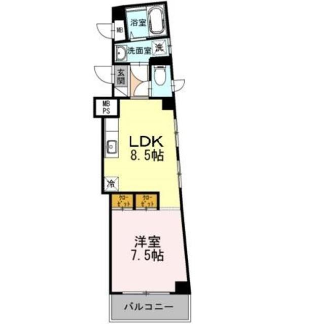 POPS(1LDK/5階)の間取り写真
