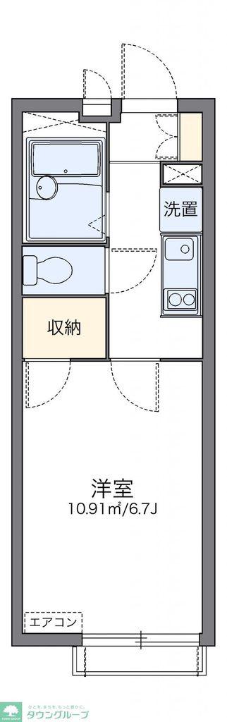 レオパレスTK ONE(1K/3階)の間取り写真