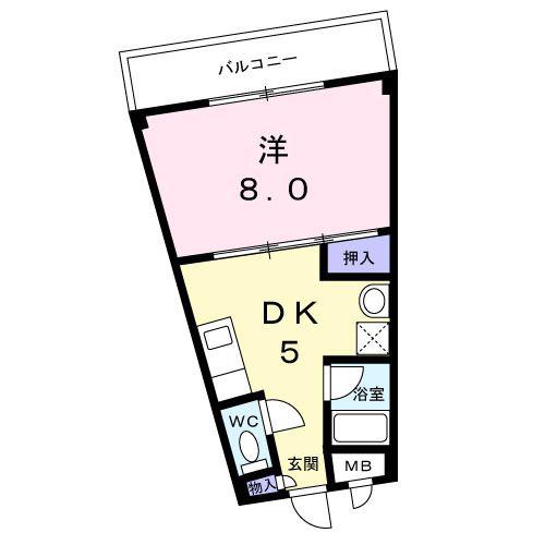 サーベイテックII(1DK/3階)の間取り写真