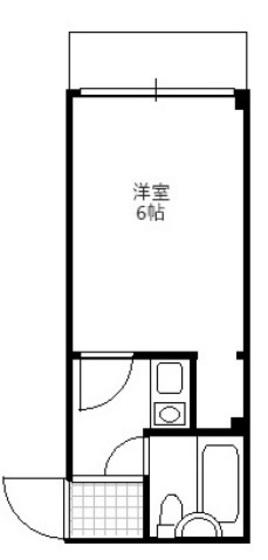 出汐コーポ(1K/3階)の間取り写真