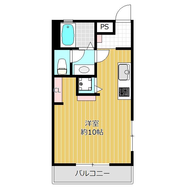 サンビレッジ(ワンルーム/1階)の間取り写真