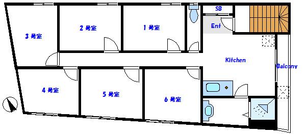 オアシス西日暮里(ワンルーム/2階)の間取り写真