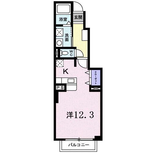 FEEL・大塚A棟(1K/1階)の間取り写真
