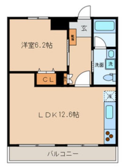 コンフォール(1LDK/3階)の間取り写真
