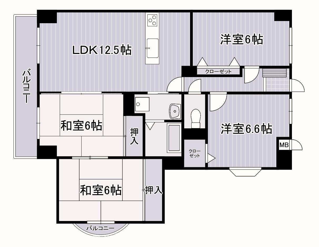クレセール守恒(4LDK/7階)の間取り写真