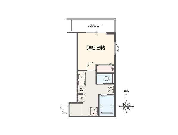 MELLAS北赤羽(1K/1階)の間取り写真