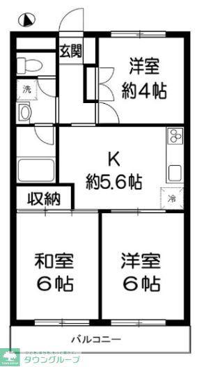 パストラル山口(3DK/3階)の間取り写真