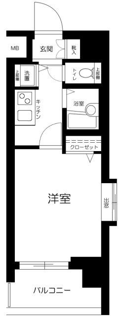 フェニックス芝アストラーレ(1K/2階)の間取り写真