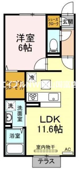 パルティール(1LDK/1階)の間取り写真