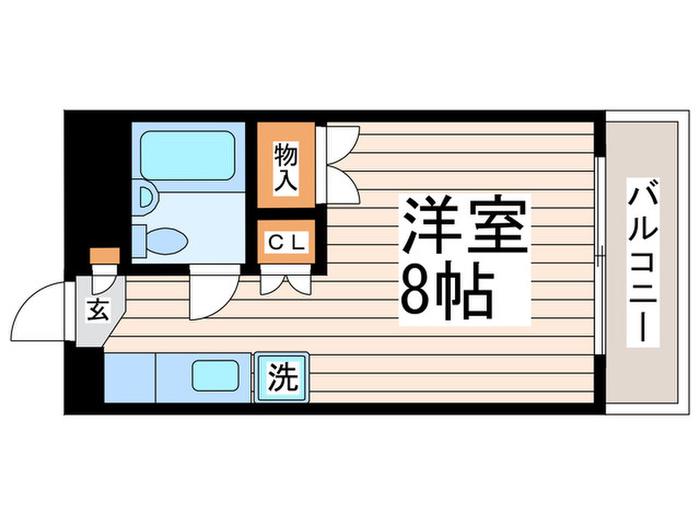 パークビューハイツ(ワンルーム/1階)の間取り写真