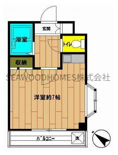 福冨ビル(ワンルーム/2階)の間取り写真