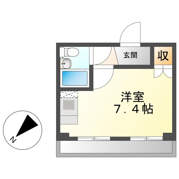 千代田ヒルズ(ワンルーム/3階)の間取り写真
