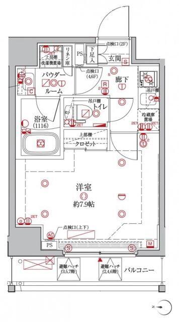 クレイシア森下ステーションサイト(1K/3階)の間取り写真